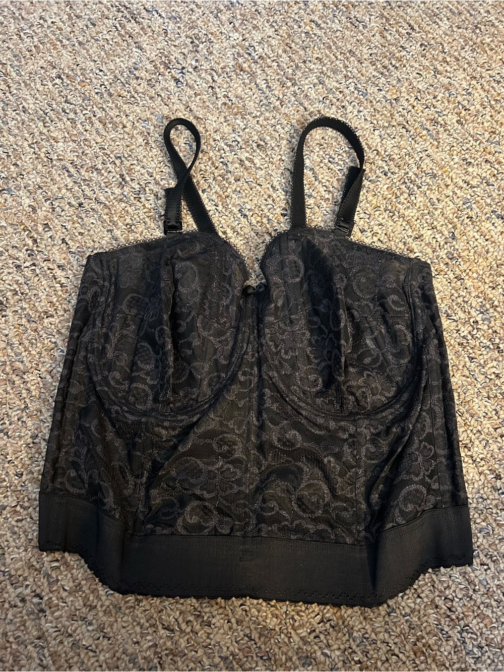 Goddess Black Lace Longline Bustier from Orchard Corset in NYC 42DD